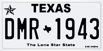 TX license plate DMR1943