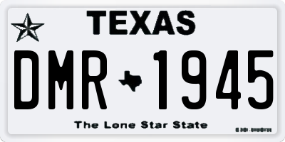 TX license plate DMR1945