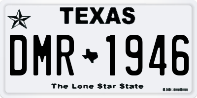 TX license plate DMR1946