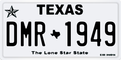 TX license plate DMR1949