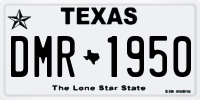 TX license plate DMR1950
