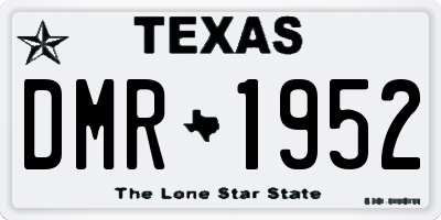 TX license plate DMR1952