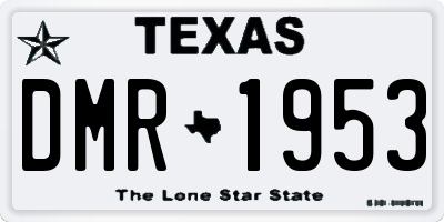 TX license plate DMR1953