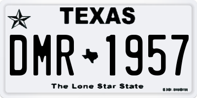 TX license plate DMR1957