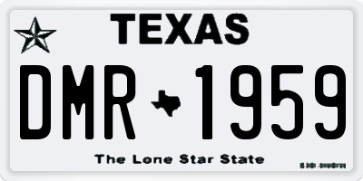 TX license plate DMR1959
