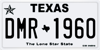 TX license plate DMR1960