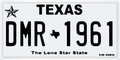 TX license plate DMR1961