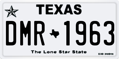 TX license plate DMR1963