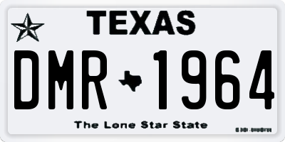 TX license plate DMR1964