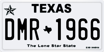 TX license plate DMR1966