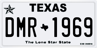TX license plate DMR1969