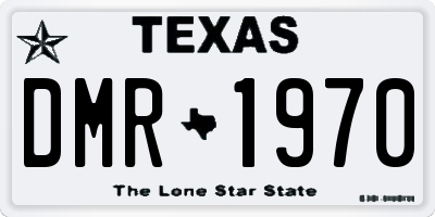 TX license plate DMR1970