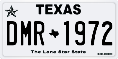 TX license plate DMR1972
