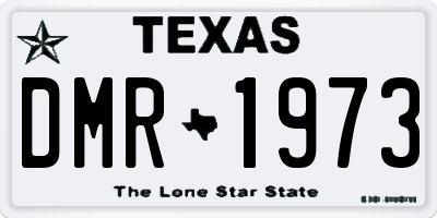TX license plate DMR1973