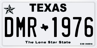 TX license plate DMR1976