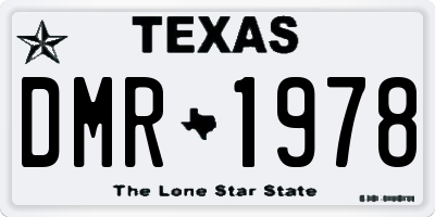 TX license plate DMR1978