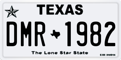 TX license plate DMR1982