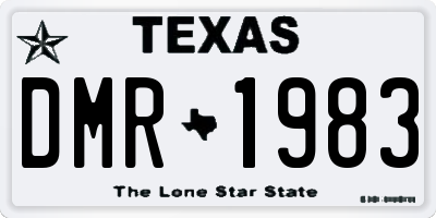 TX license plate DMR1983