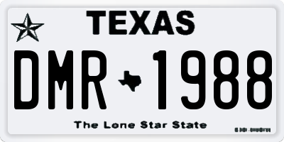 TX license plate DMR1988