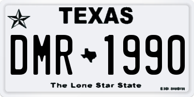 TX license plate DMR1990