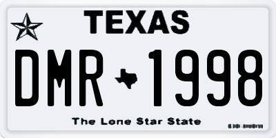 TX license plate DMR1998