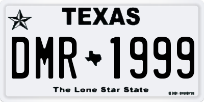 TX license plate DMR1999