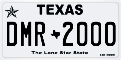 TX license plate DMR2000