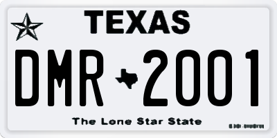 TX license plate DMR2001