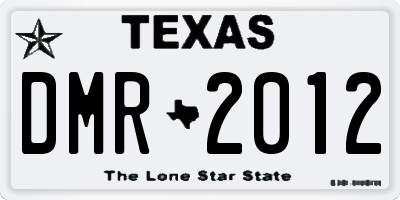TX license plate DMR2012