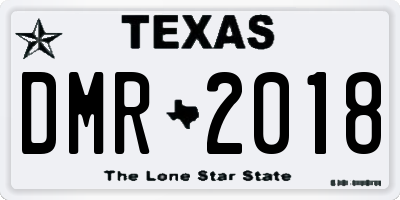 TX license plate DMR2018