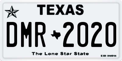 TX license plate DMR2020