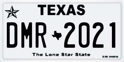TX license plate DMR2021