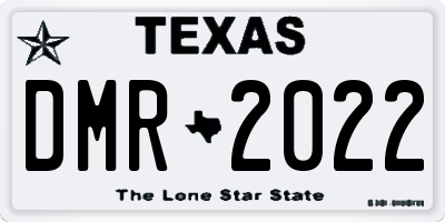TX license plate DMR2022