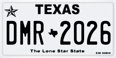 TX license plate DMR2026