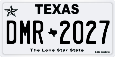 TX license plate DMR2027
