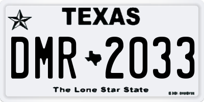 TX license plate DMR2033