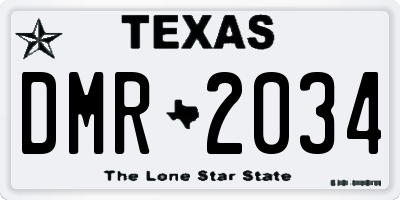 TX license plate DMR2034