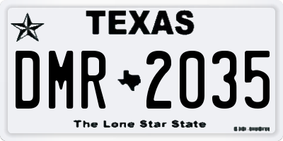 TX license plate DMR2035