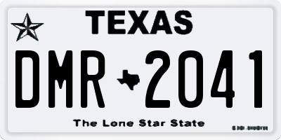 TX license plate DMR2041