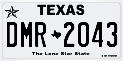 TX license plate DMR2043