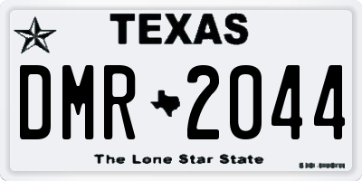 TX license plate DMR2044