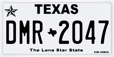 TX license plate DMR2047