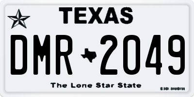 TX license plate DMR2049