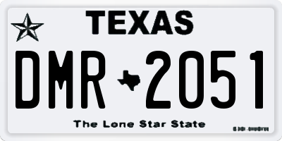 TX license plate DMR2051