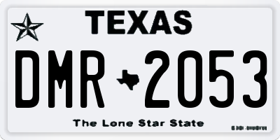 TX license plate DMR2053