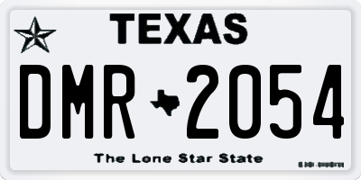 TX license plate DMR2054