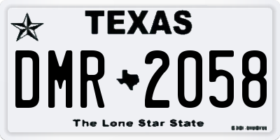 TX license plate DMR2058