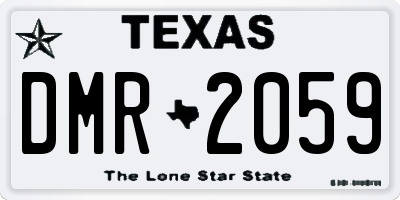 TX license plate DMR2059