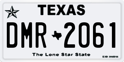 TX license plate DMR2061