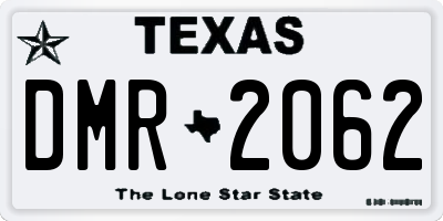TX license plate DMR2062
